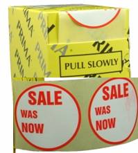 5000 x "SALE - WAS & NOW" Retail Price Stickers Labels